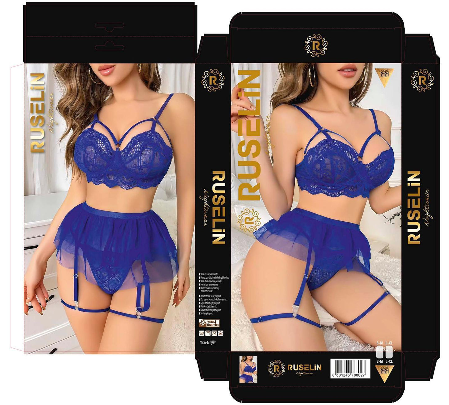 sakx tül etek detaylı jartiyer takım