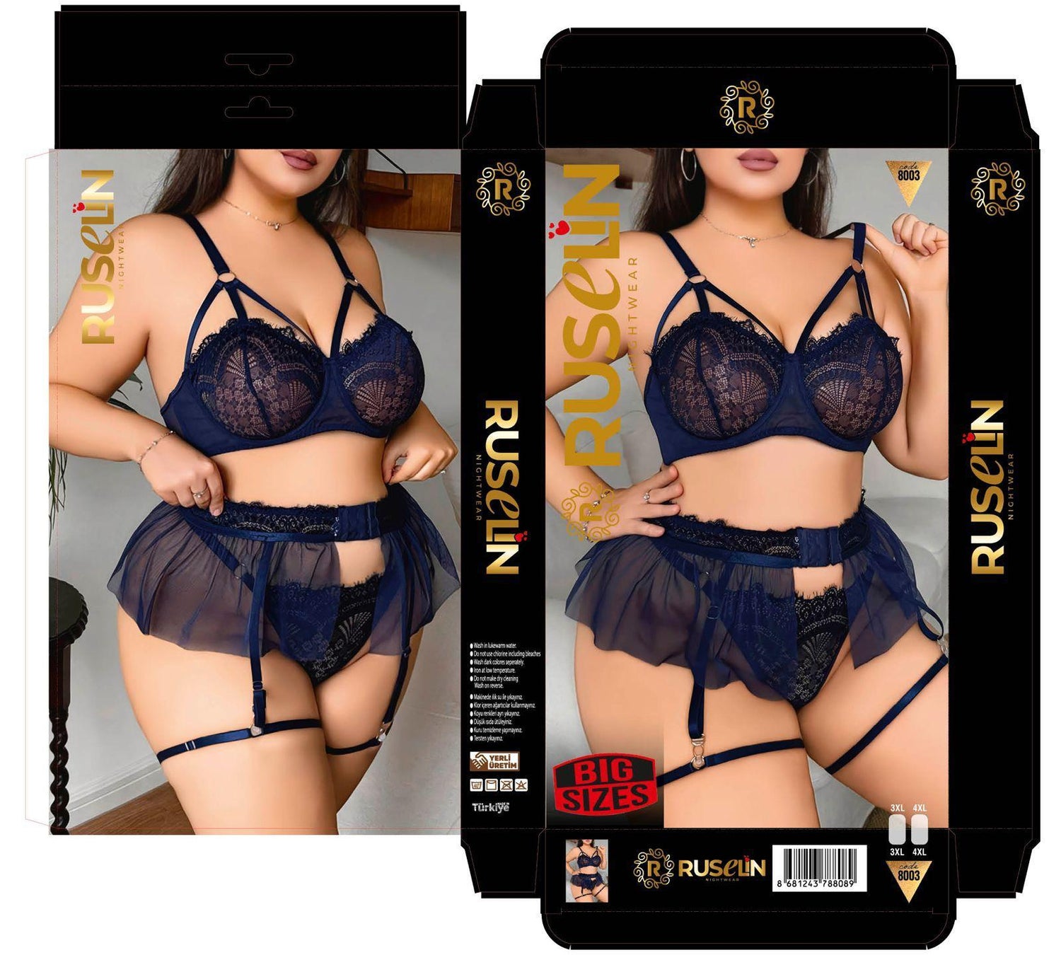 siyah dantelli üstün kalite jartiyer takım