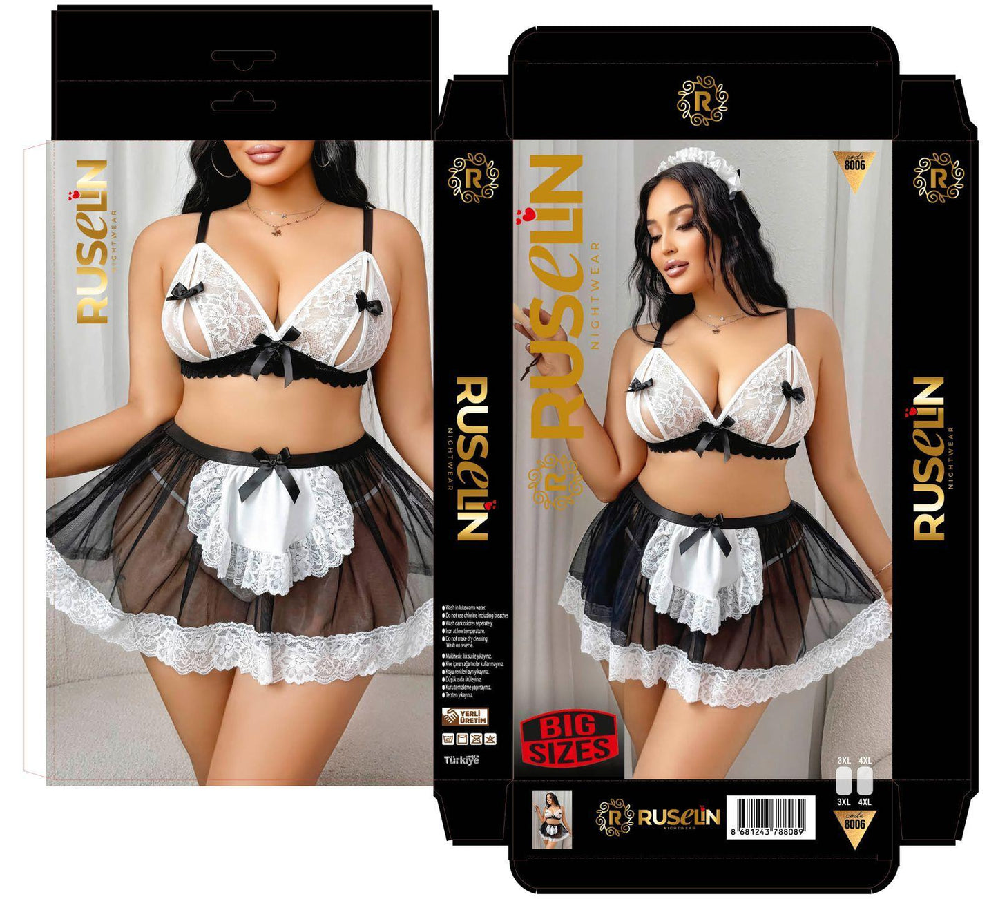 fantazi tül ve dantel detaylı kostüm